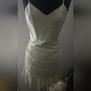 Fashion Nova Blue and Black Strapless Sheath Dress Sweetheart Neckline